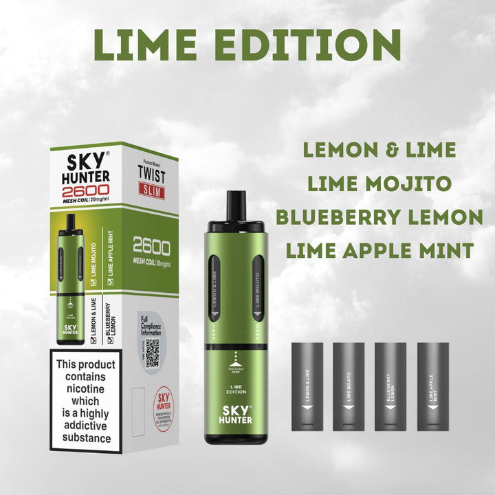 4 in 1 Sky Hunter 2600 Puffs Disposable Vape Pod Kit Pack of 5 #Simbavapes#