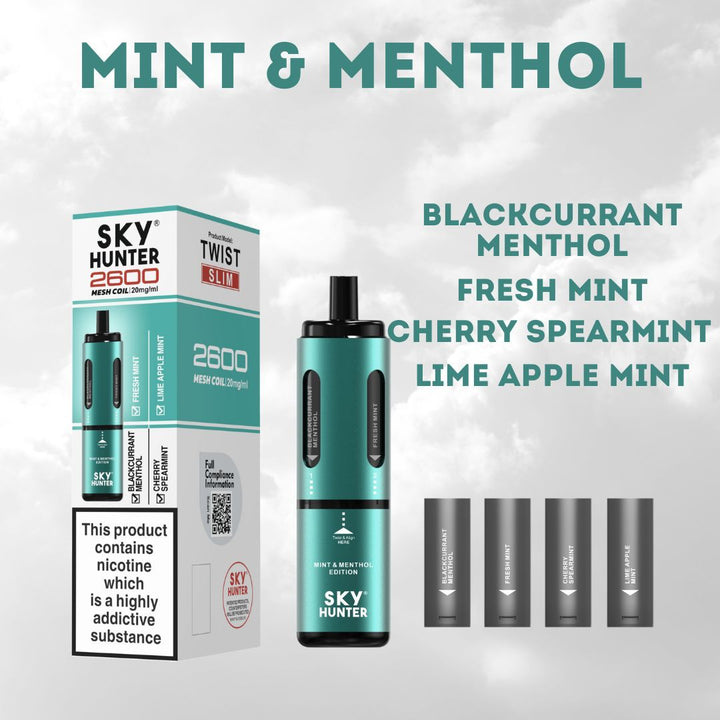 4 in 1 Sky Hunter 2600 Puffs Disposable Vape Pod Kit Pack of 5 #Simbavapes#