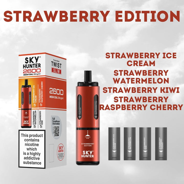 4 in 1 Sky Hunter 2600 Puffs Disposable Vape Pod Kit Pack of 5 #Simbavapes#