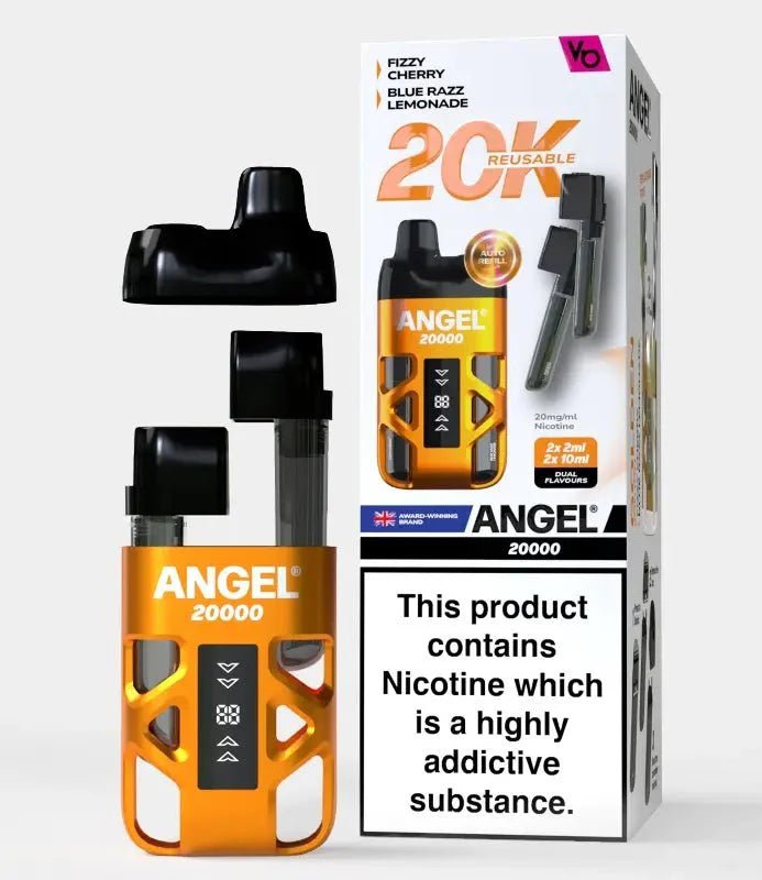 Angel 20000+ Puffs Disposable Vape Box of 5 #Simbavapes#