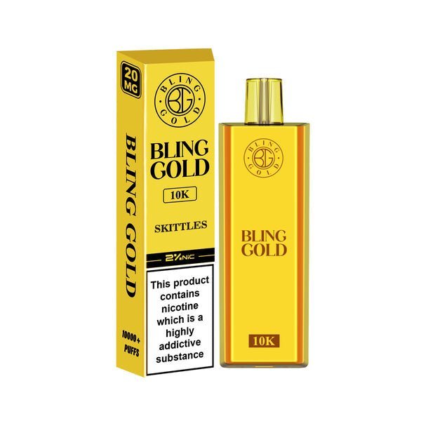 Bling Gold 10000 Disposable Vape Puff Pod Bar Pack of 10 #Simbavapes#