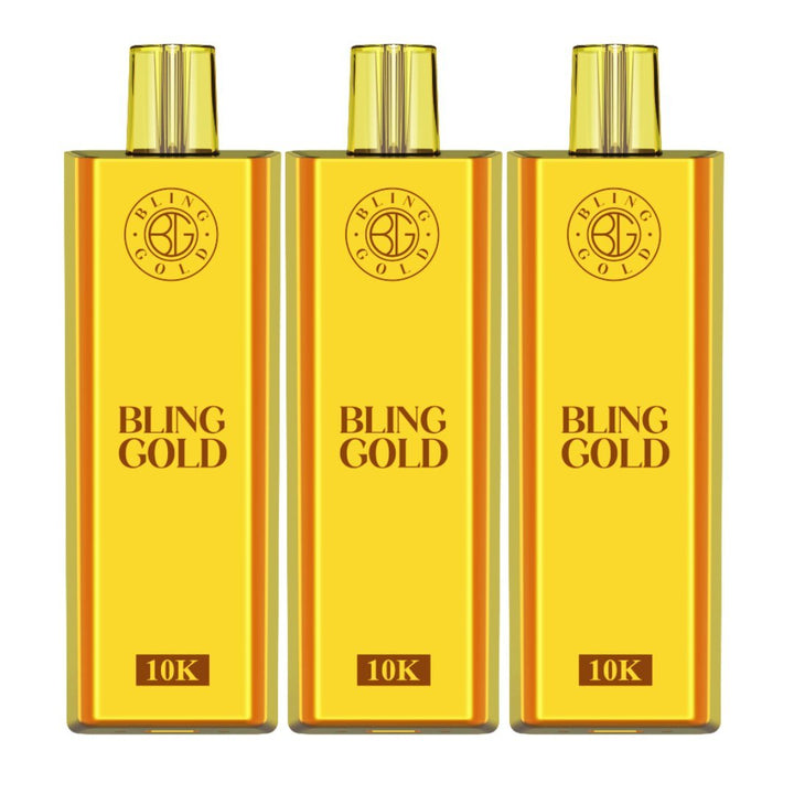 Bling Gold 10000 Disposable Vape Puff Pod Bar Pack of 10 #Simbavapes#