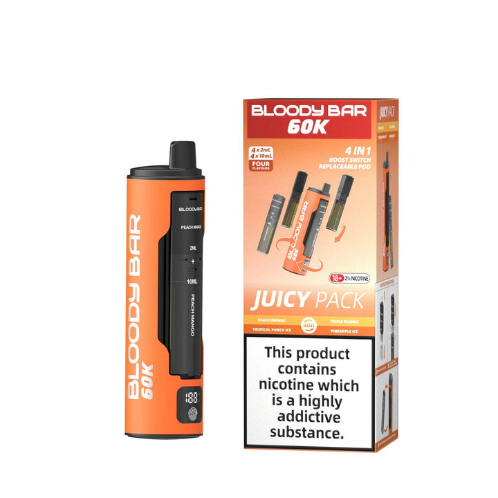 Bloody Bar 60k Prefilled 4 In 1 Pod Vape Kit Box of 5 Simbavapes