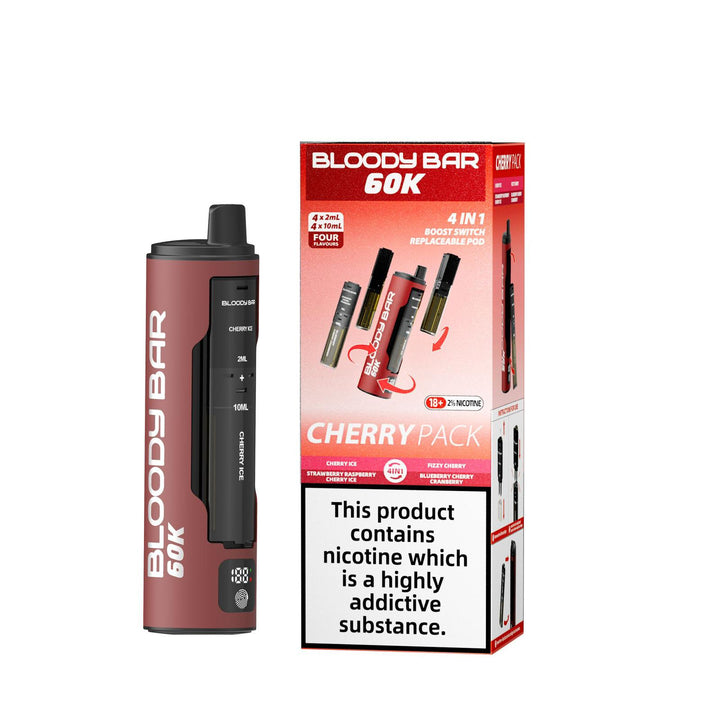 Bloody Bar 60k Prefilled 4 In 1 Pod Vape Kit Box of 5 Simbavapes