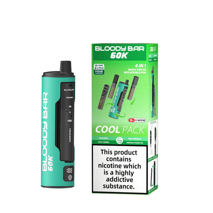 Bloody Bar 60k Prefilled 4 In 1 Pod Vape Kit Box of 5 Simbavapes