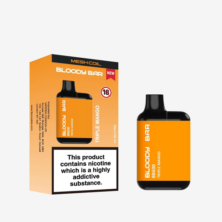 Bloody Bar BB600 Prefilled Pod Vape Box of 10 Simbavapes