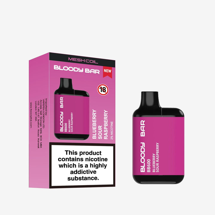 Bloody Bar BB600 Prefilled Pod Vape Box of 10 Simbavapes