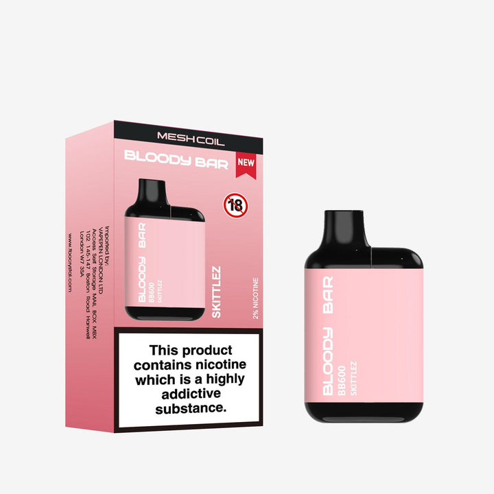 Bloody Bar BB600 Prefilled Pod Vape Box of 10 Simbavapes
