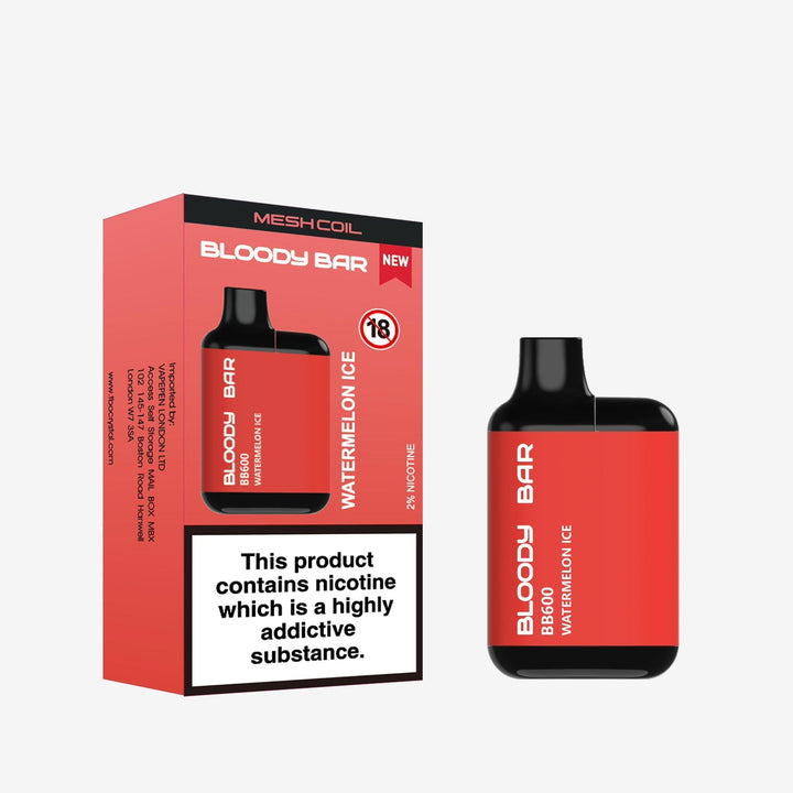 Bloody Bar BB600 Prefilled Pod Vape Box of 10 Simbavapes