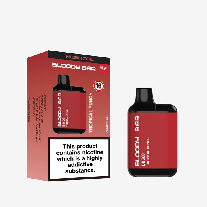 Bloody Bar BB600 Prefilled Pod Vape Box of 10 Simbavapes