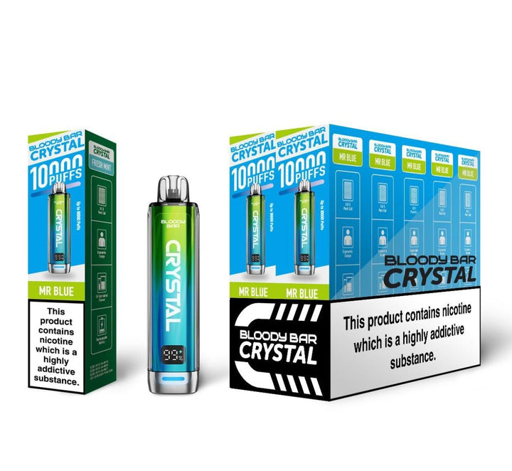 Bloody Bar Crystal 10k Disposable Vape Pack of 10 #Simbavapes#