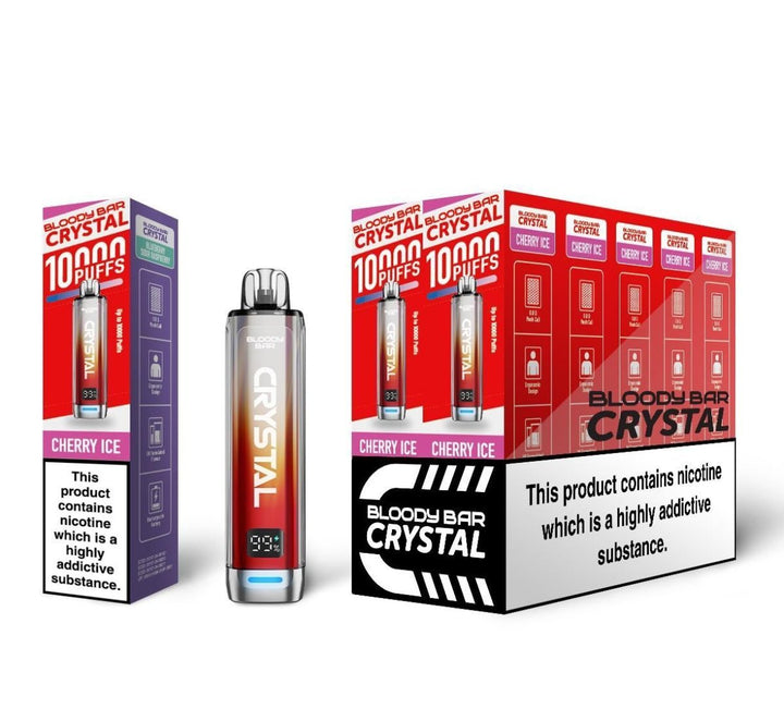 Bloody Bar Crystal 10k Disposable Vape Pack of 10 #Simbavapes#