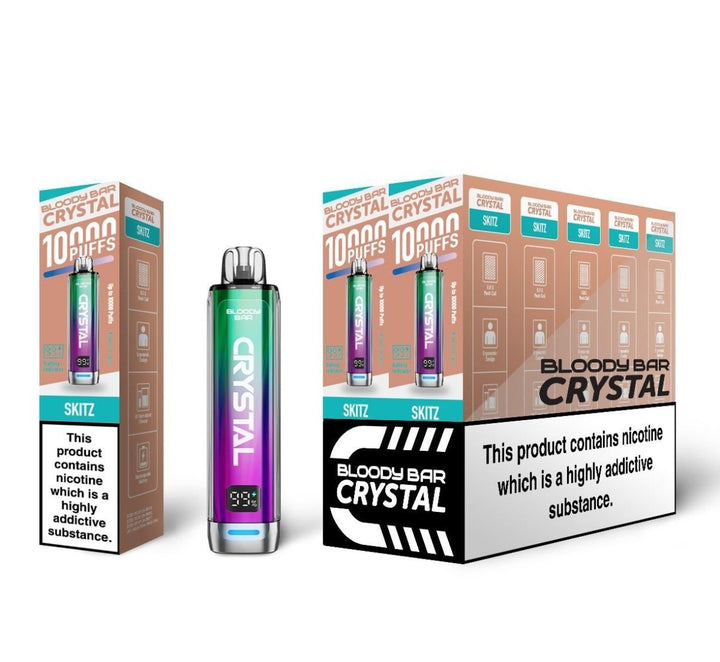 Bloody Bar Crystal 10k Disposable Vape Pack of 10 #Simbavapes#