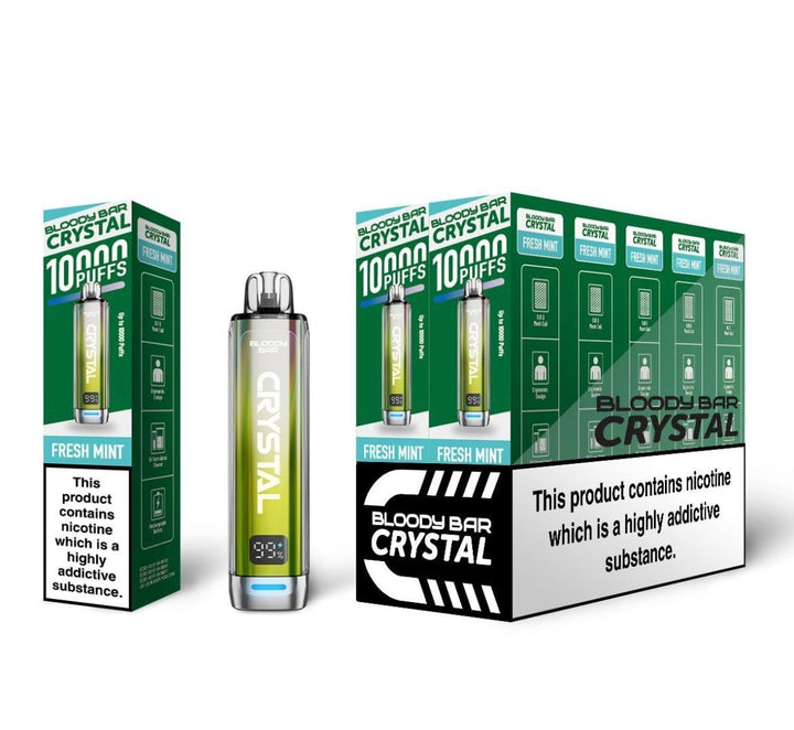 Bloody Bar Crystal 10k Disposable Vape Pack of 10 #Simbavapes#