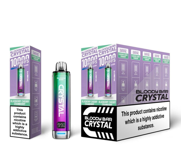 Bloody Bar Crystal 10k Disposable Vape Pack of 10 #Simbavapes#