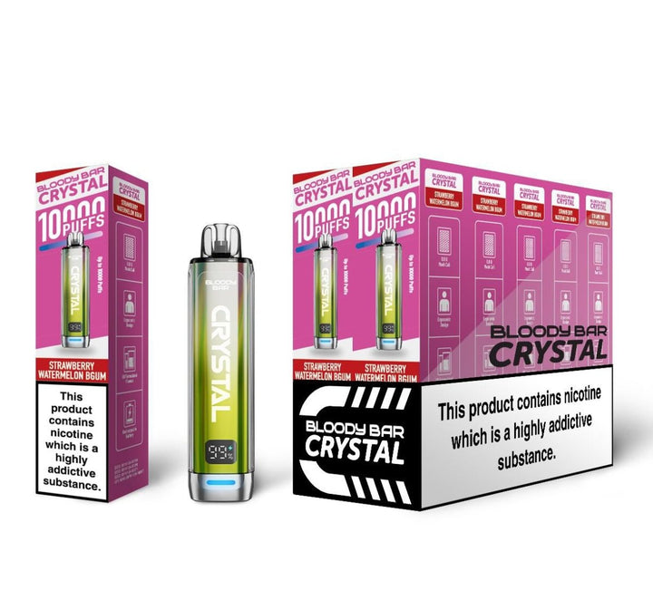 Bloody Bar Crystal 10k Disposable Vape Pack of 10 #Simbavapes#