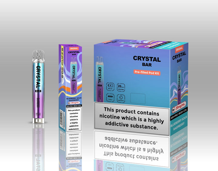 Crystal Bar Original 600 Pre - Filled Pod Kit Pack of 10 Simbavapes