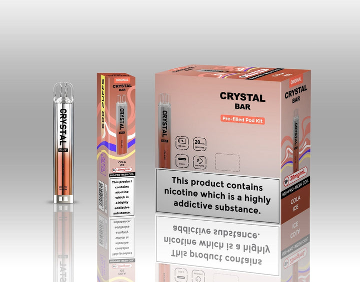 Crystal Bar Original 600 Pre - Filled Pod Kit Pack of 10 Simbavapes