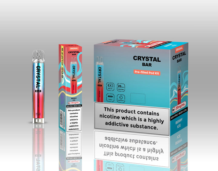 Crystal Bar Original 600 Pre - Filled Pod Kit Pack of 10 Simbavapes