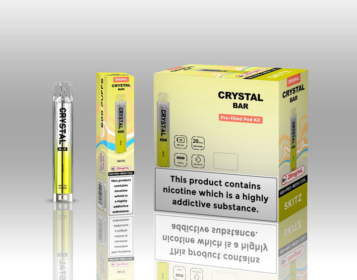Crystal Bar Original 600 Pre - Filled Pod Kit Pack of 10 Simbavapes