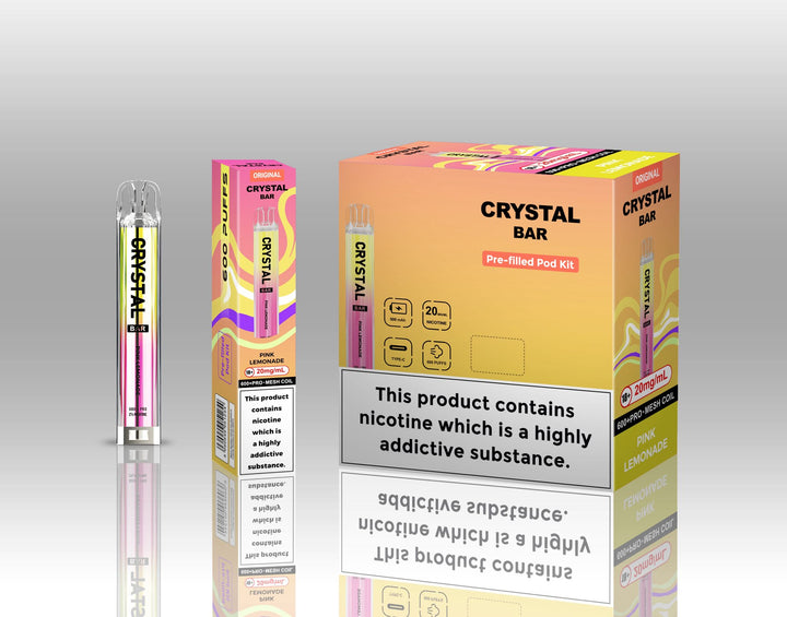 Crystal Bar Original 600 Pre - Filled Pod Kit Pack of 10 Simbavapes
