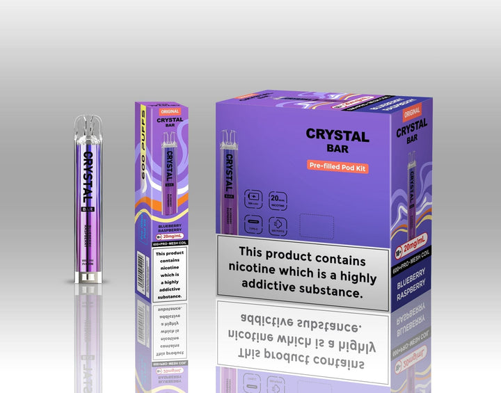 Crystal Bar Original 600 Pre - Filled Pod Kit Pack of 10 Simbavapes