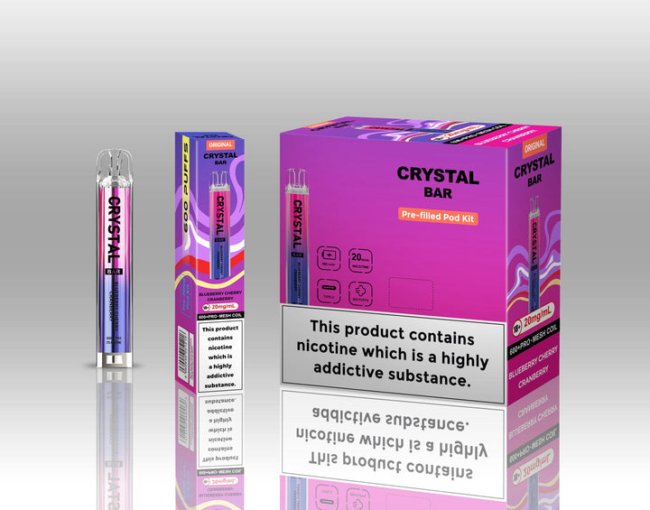 Crystal Bar Original 600 Pre - Filled Pod Kit Pack of 10 Simbavapes