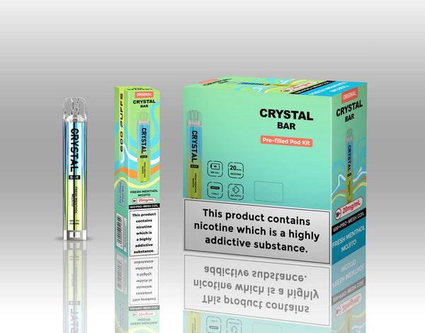 Crystal Bar Original 600 Pre - Filled Pod Kit Pack of 10 Simbavapes