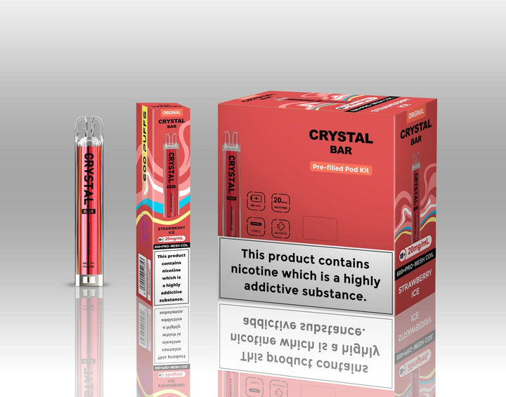 Crystal Bar Original 600 Pre - Filled Pod Kit Pack of 10 Simbavapes