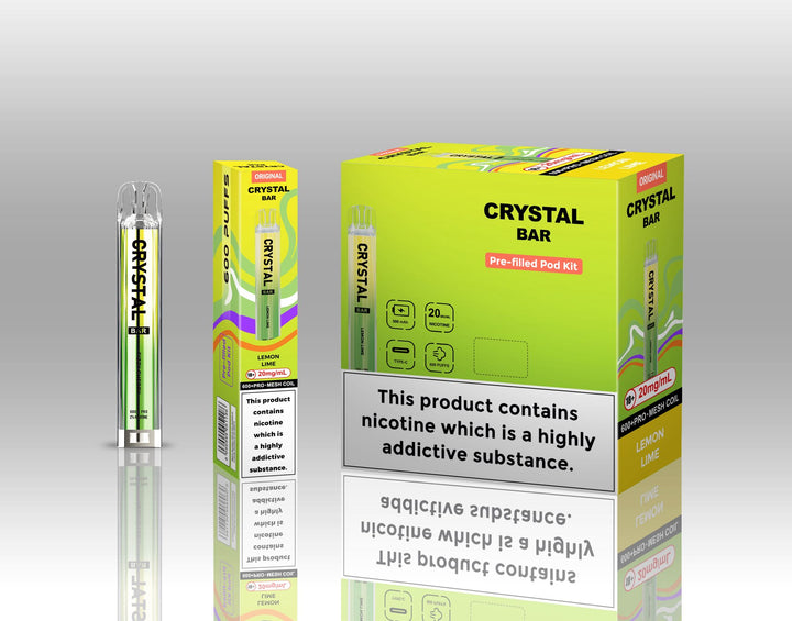 Crystal Bar Original 600 Pre - Filled Pod Kit Pack of 10 Simbavapes