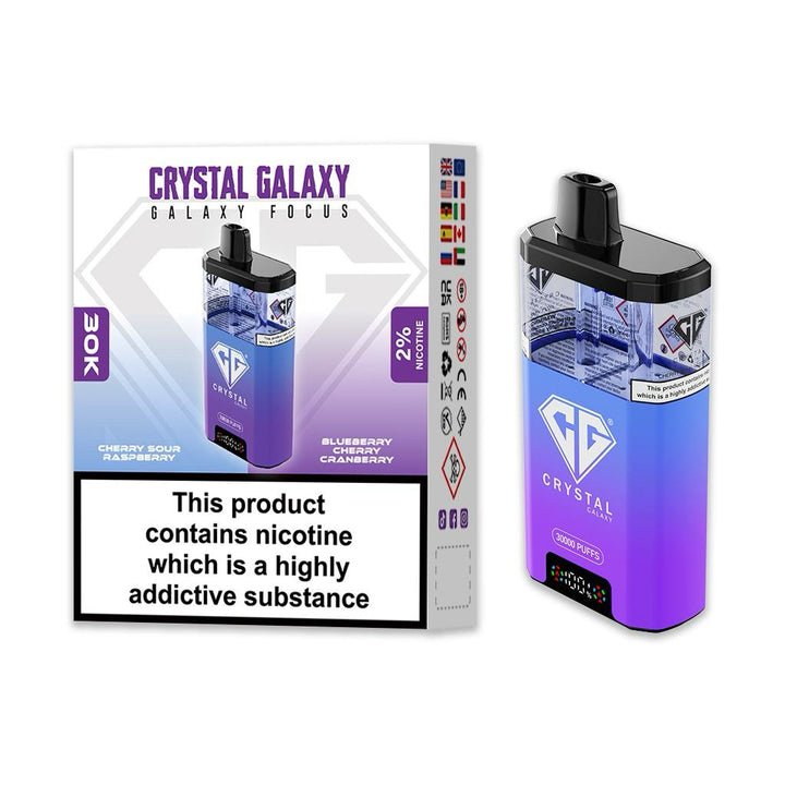 Crystal Galaxy Focus 30k Disposable Vape Box of 5 #Simbavapes#