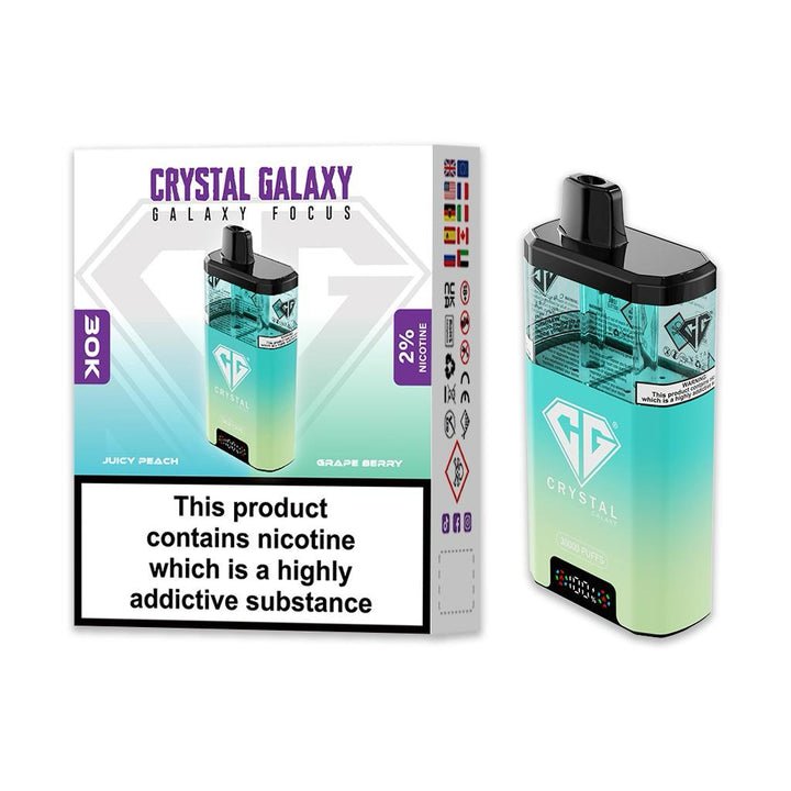 Crystal Galaxy Focus 30k Disposable Vape Box of 5 #Simbavapes#