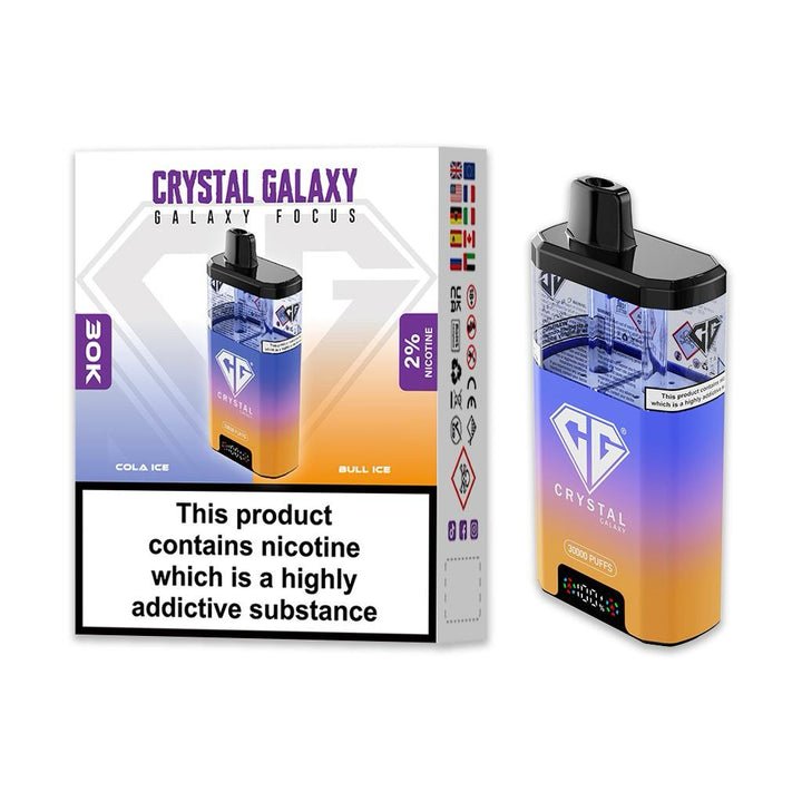 Crystal Galaxy Focus 30k Disposable Vape Box of 5 #Simbavapes#