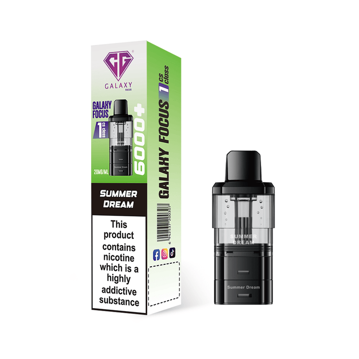 Crystal Galaxy Focus 6000 Replacement Pods Pack of 5 Simbavapes