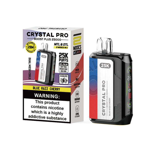 Crystal Pro Boost Plus 25k Disposable Vape Box of 5 #Simbavapes#