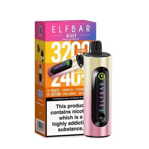 Elf Bar 4 - in - 1 3200 Prefilled Pod Kit Box of 5 #Simbavapes#