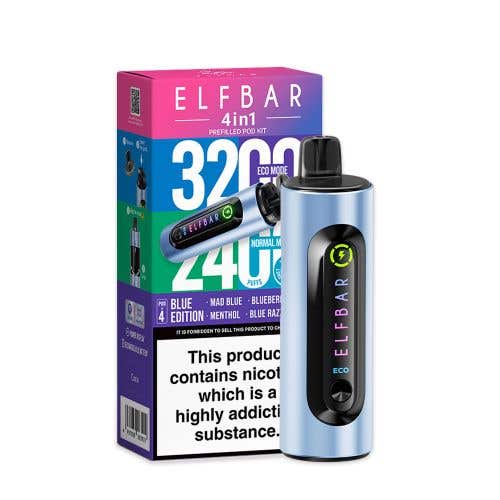 Elf Bar 4 - in - 1 3200 Prefilled Pod Kit Box of 5 #Simbavapes#