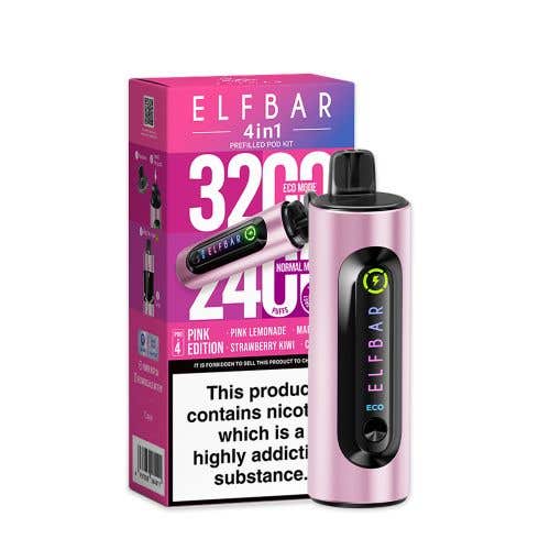 Elf Bar 4 - in - 1 3200 Prefilled Pod Kit Box of 5 #Simbavapes#