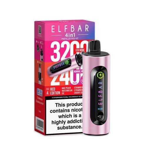 Elf Bar 4 - in - 1 3200 Prefilled Pod Kit Box of 5 #Simbavapes#