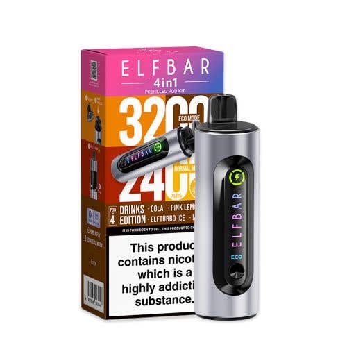 Elf Bar 4 - in - 1 3200 Prefilled Pod Kit Box of 5 #Simbavapes#