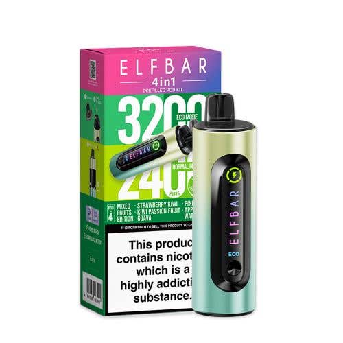 Elf Bar 4 - in - 1 3200 Prefilled Pod Kit Box of 5 #Simbavapes#