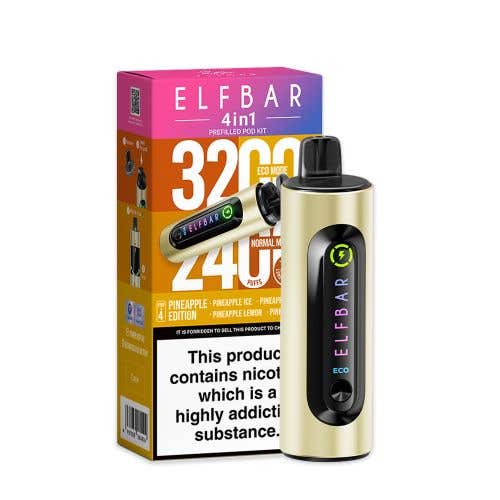 Elf Bar 4 - in - 1 3200 Prefilled Pod Kit Box of 5 #Simbavapes#