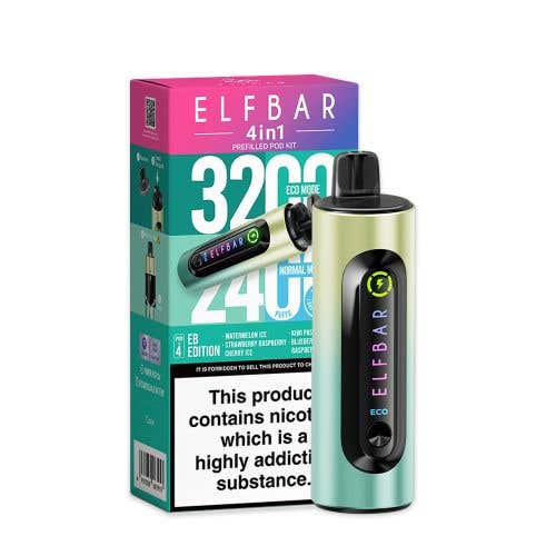 Elf Bar 4 - in - 1 3200 Prefilled Pod Kit Box of 5 #Simbavapes#