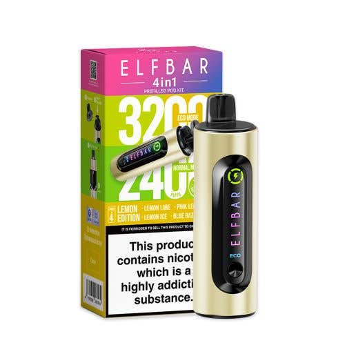 Elf Bar 4 - in - 1 3200 Prefilled Pod Kit Box of 5 #Simbavapes#