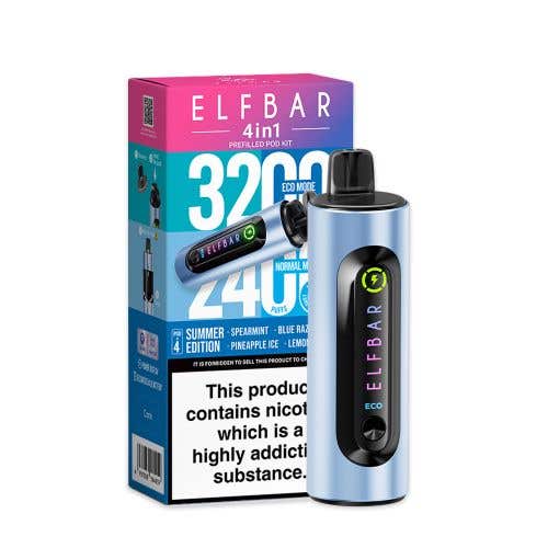 Elf Bar 4 - in - 1 3200 Prefilled Pod Kit Box of 5 #Simbavapes#