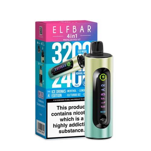 Elf Bar 4 - in - 1 3200 Prefilled Pod Kit #Simbavapes#