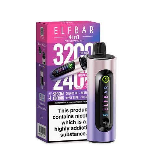 Elf Bar 4 - in - 1 3200 Prefilled Pod Kit #Simbavapes#