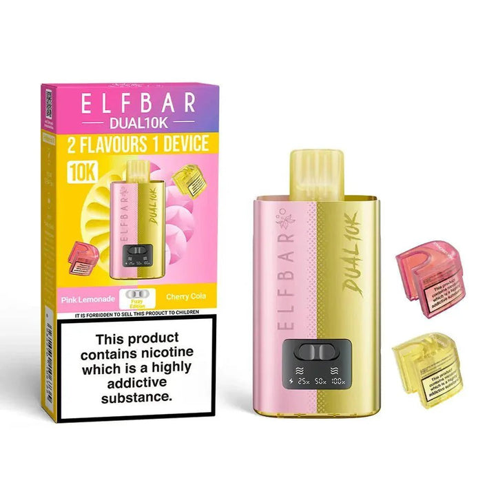 Elf Bar Dual 10K Disposable 2 in 1 Vape Box of 5 #Simbavapes#