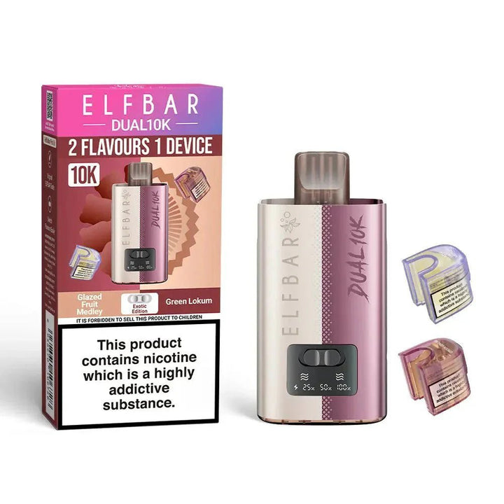 Elf Bar Dual 10K Disposable 2 in 1 Vape Box of 5 #Simbavapes#