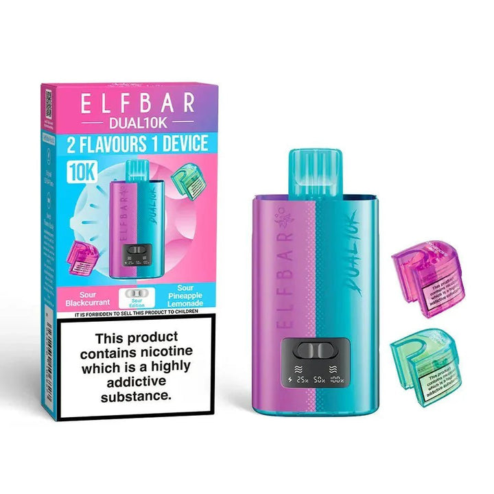 Elf Bar Dual 10K Disposable 2 in 1 Vape Box of 5 #Simbavapes#